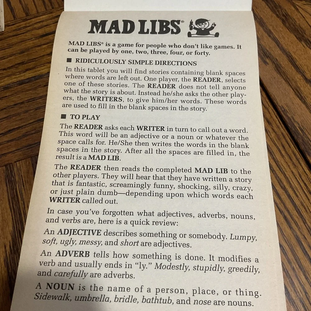N/A mad libs